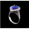 Image 4 : 2.96 ctw Tanzanite and Diamond Ring - 14KT White Gold