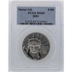 2003 PCGS MS69 $100 Statue of Liberty American Eagle Platinum Coin