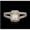 Image 2 : 14KT White Gold EGL USA Certified 1.36 ctw Diamond Ring