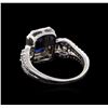 Image 3 : 1.71 ctw Sapphire and Diamond Ring - Platinum