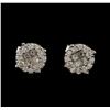 Image 1 : 0.85 ctw Diamond Stud Earrings - 14KT White Gold