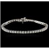 Image 1 : 14KT White Gold 4.80 ctw Diamond Tennis Bracelet