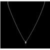 Image 2 : 14KT White Gold 0.31 ctw Diamond Necklace