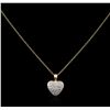 Image 1 : 14KT Yellow Gold 0.25 ctw Diamond Heart Pendant With Chain