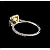 Image 3 : 1.08 ctw Diamond Ring - 18KT White Gold