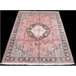 beautiful art silk kashan design rug