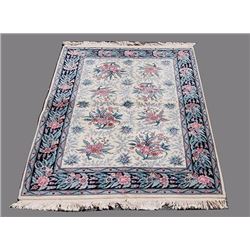 stunning creme blue contemporary hand woven are rug