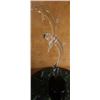 Image 2 : Crystal Dolphins Sculpture on Lacquer Stand 31", 8-lbs