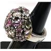 Image 1 : Platinum/SS Natural Fancy Color Sapphires & Diamond Ring 13.60ctw