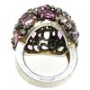 Image 2 : Platinum/SS Natural Fancy Color Sapphires & Diamond Ring 13.60ctw