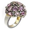 Image 3 : Platinum/SS Natural Fancy Color Sapphires & Diamond Ring 13.60ctw