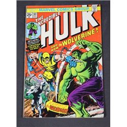 Vintage RARE HULK Comic Book #181 "The INCREDIBLE HULK & Now the Wolverine" 25 Cents (VG Condition)
