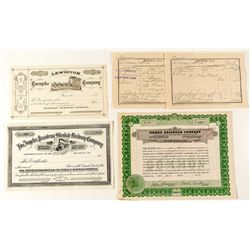 California Railroad & Stage Stock Certificates & Ephemera