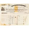 Image 1 : Ben Holladay Signed Railroad Check endorsed by Western Whiskey Merchant