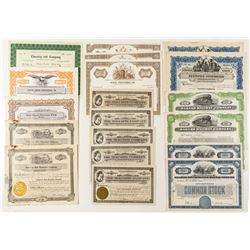 Group of Railroad & Non-Mining Stock Certificates