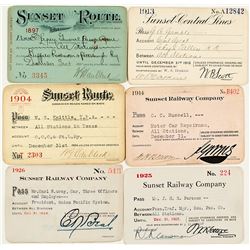 "Sunset" Railway Pass Collection