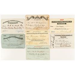 Atchison, Topeka and Santa Fe Railroad Passes (1880s-1890s)