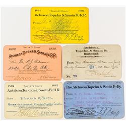 Atchison, Topeka and Santa Fe Railway System Passes (1880s-1890s)