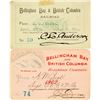 Image 1 : Bellingham Bay & British Columbia Railroad Co. Annual Pass Pair (1896 & 1902)