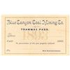 Image 1 : Blue Canyon Coal Mining Company Tramway Pass (1893)