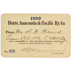 Butte, Anaconda & Pacific Railroad Pass