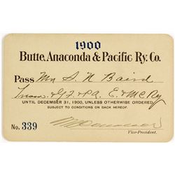 Butte, Anaconda & Pacific Railroad Pass