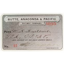 Butte, Anaconda & Pacific Railway Pass (1895)