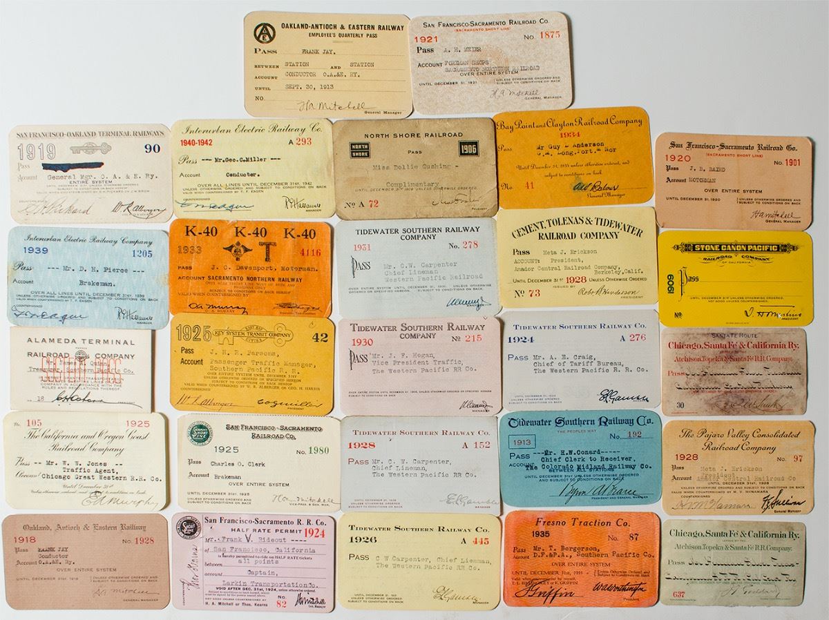 Pass Collection Record Example California Railroad Pass Collection (27) - Holabird Western Americana ...