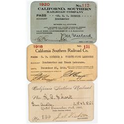 California Southern Railroad Pass Collection