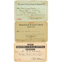 Houston & Texas Central Railroad Annual Pass Trio