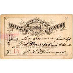 Houston East & West Texas Railway Co. Annual Pass (1882)