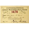 Image 1 : International & Great Northern Railroad Annual Pass (1878)