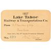Image 1 : Lake Tahoe Railway & Transportation Co. Annual Pass (1907) Signed by D.L. Bliss