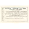 Image 2 : Nevada Central Railway Pass (1885) Issued to Montana Indian Trader TC Power