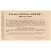 Image 2 : Nevada Central Railway Pass (1886) Issued to Montana Indian Trader TC Power