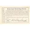 Image 2 : Nevada County Narrow Gauge Railroad Co. Annual Pass (1890)