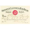 Image 1 : Oregon & California Railroad Annual Pass (1879) Issued to Director