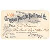 Image 1 : Oregon Pacific Railroad Company Annual Pass (1891)
