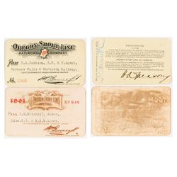 Oregon Short-Line Railroad Co. Passes (1900 & 1901)