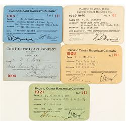 Pacific Coast Railroad Co. Pass Collection