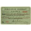Image 1 : Pacific Coast Railway Annual Pass (1896)