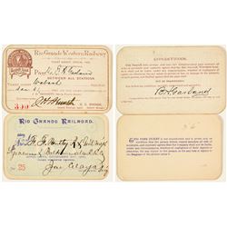 Rio Grande & Rio Grande Western Railway Annual Passes (1890 & 1891)