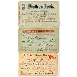 Southern Pacific Railroad Annual Passes (1890s)