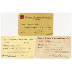 Three Different Montana Railroad Passes