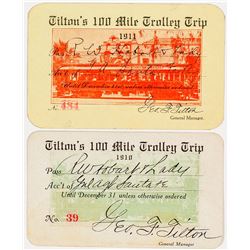 Tilton's 100 Mile Trolley Trip Passes (Southern California)