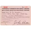 Image 1 : Tonopah & Tidewater Railroad Company / Bullfrog Goldfield RR Pass (1912)