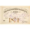 Image 1 : Utah Northern Railroad Co. Annual Pass (1874)