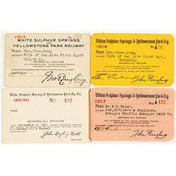 White Sulphur Springs & Yellowstone Park Railway Pass Collection