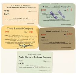 Yreka Railroad Co. Annual Pass Collection