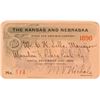 Image 1 : Kansas & Nebraska Stage & Omnibus Company Annual Pass (1898)